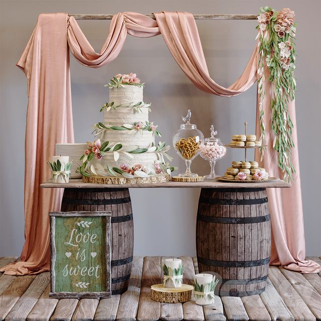 آبجکت دکور کیک میز عروسی