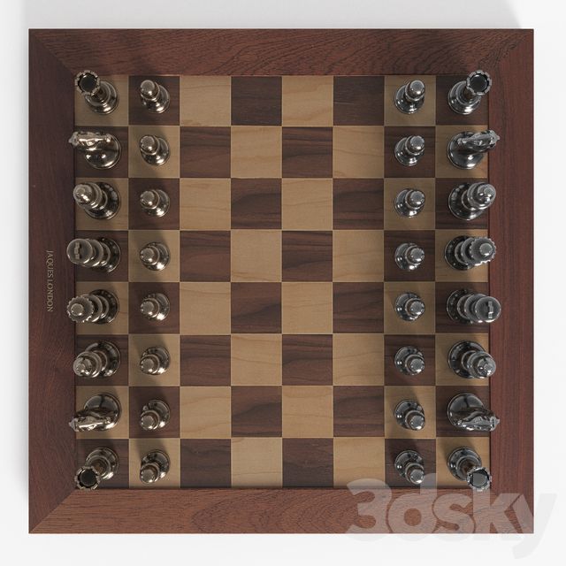 آبجکت شطرنج فلزی دو رنگ,